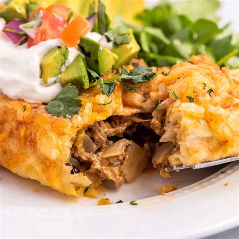 Ground Beef Enchiladas Freezer Friendly The Chunky Chef