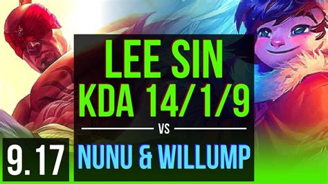 LEE SIN Vs NUNU WILLUMP JUNGLE KDA 14 1 9 Rank 11 Lee Sin