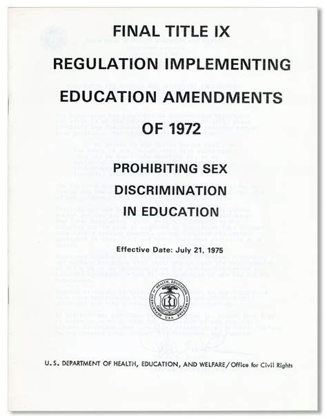 Final Title Ix Regulation Implementing Education Amendments Of 1972 Prohibiting Sex