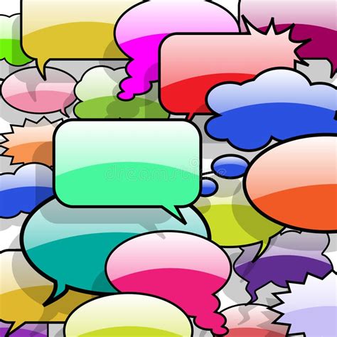 Speech And Thought Bubbles Stock Vector Illustration Of Cloud