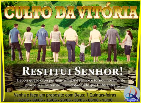 Igreja Evang Lica Assembleia De Deus Quintas Feiras Restitui Senhor