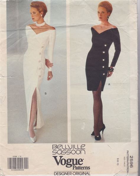 Vogue Vintage Designer Sewing Pattern By Bellville Sassoon Evening