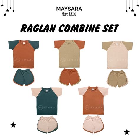 Jual Piyama Raglan Baju Anak Two Tones Colors Kaos Earth Tone Shopee