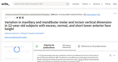 Variation In Maxillary And Mandibular Molar And Incisor Vertical