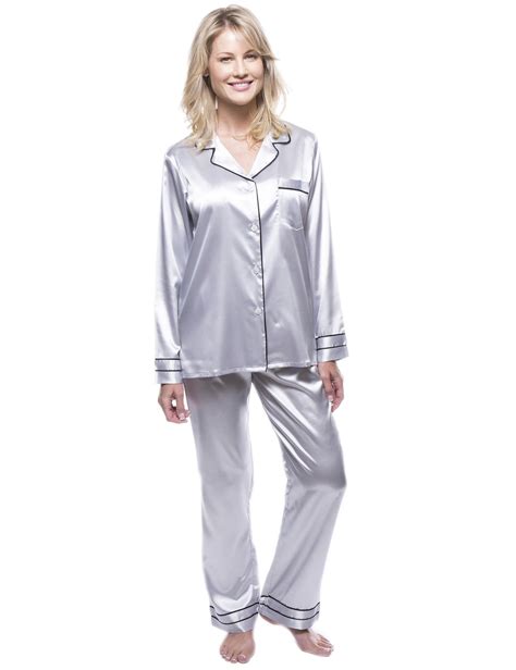 Womens Classic Satin Pajama Set Noble Mount