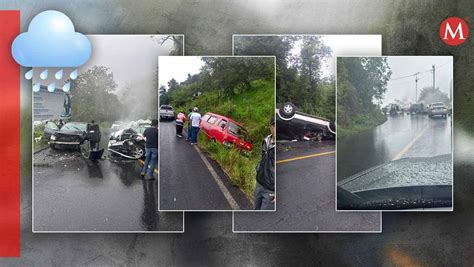 Accidentes Vehiculares En La Sierra De Hidalgo Por Lluvia Y Neblina