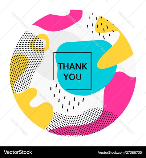 Thank you social media poster template Royalty Free Vector