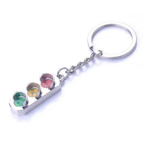 Creative Traffic Light Keychain Car Key Chain Traffic Safety Lights Men