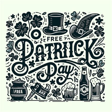 Premium Vector Free Vector Hand Drawn St Patricks Day Lettering