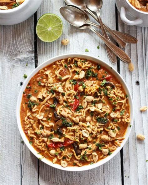 Thai Peanut Chicken And Ramen Noodle Soup Half Baked Harvest