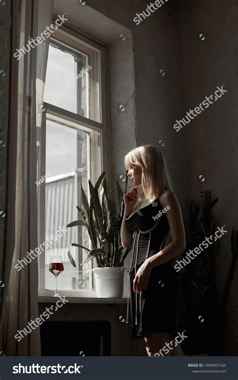 Retro Portrait Sexy Blonde Woman Black Stock Photo 1994907164 Shutterstock