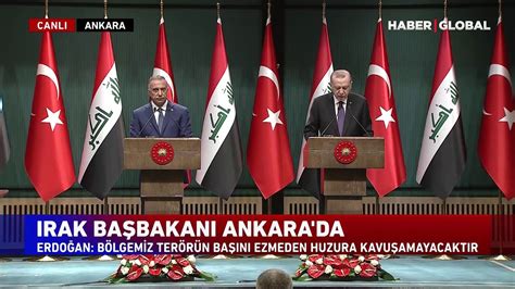 Cumhurbaşkanı Erdoğan ile Irak Başbakanı Kazımi görüşmesinde terörle