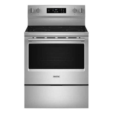 Maytag 30 In 5 Element Freestanding Electric Range In Stainless Steel With Precision Cooking