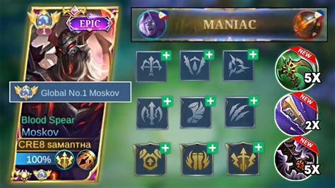 PATCH UPDATE MOSKOV BEST BUILD EMBLEM SET 2023 TOP 1 GLOBAL