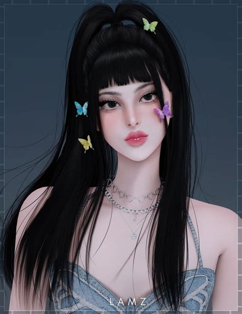 LAMZ Attention Hyeinhair LAMZ In 2023 Sims Hair Sims 4 Sims 4