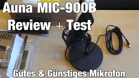 Auna MIC 900B USB UNBOXING Review TEST Gutes Günstiges Mikrofon