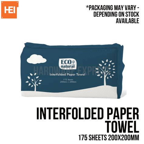 Eco Natural Eco Best Interfolded Paper Towel 200 X 200mm Box Of 30 175 Sheets Lazada Ph