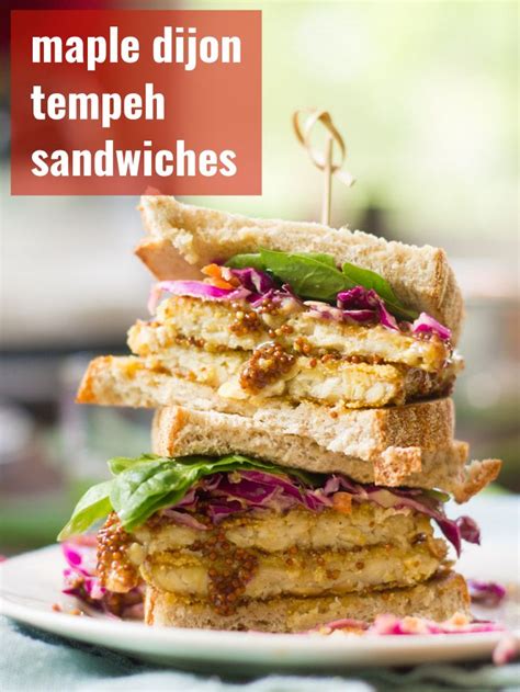 Crispy Maple Dijon Tempeh Sandwiches Connoisseurus Veg