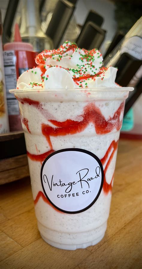 Strawberry Shortcake Frappe Vintage Road Coffee Co