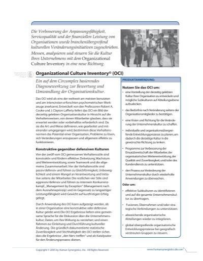 Organizational Culture Inventory Oci Futurum Management