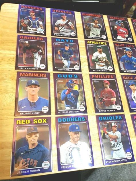 Topps Heritage Chrome Purple Hot Box Refractor Lot Cards