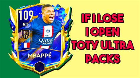 IF I LOSE IN H2H I HAVE TO OPEN A TOTY ULTRA PACK IN FIFA 22 MOBILE