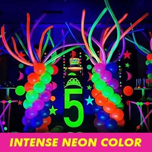 Amazon Glow King Black Light Reactive Neon Balloons Glow In The