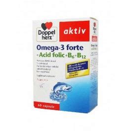 Doppelherz Aktiv Omega 3 Forte Acid Folic Vit B6 B12 60 Cps