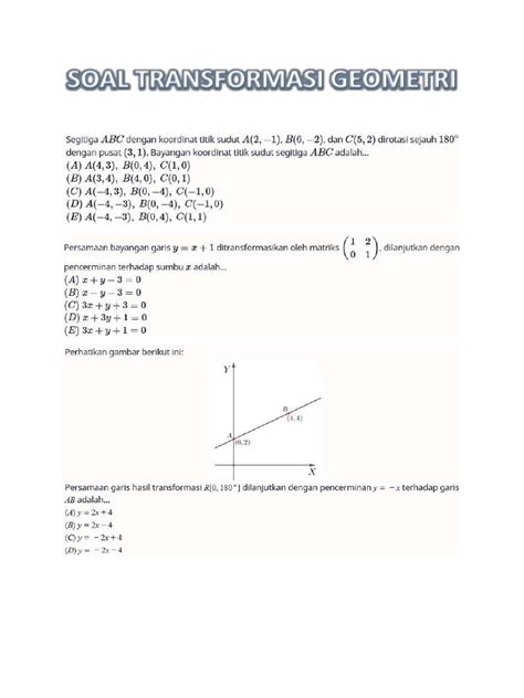 Soal Transformasi Geometri Pdf