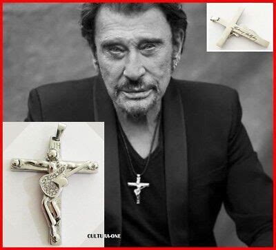 Pendentif Croix Johnny Hallyday Repro Original X Cm Grande Taille