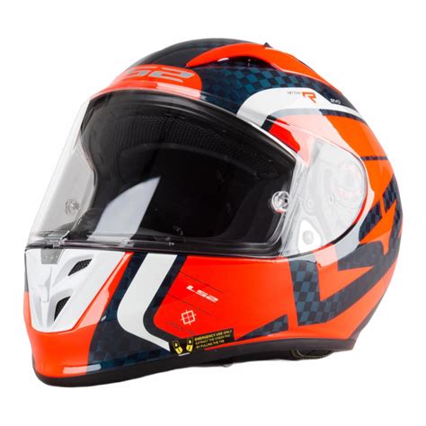 CAPACETE LS2 FF323 ARROW C EVO STING Laranja E Azul Casco Fibra De