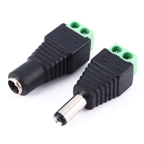 Free Shipping10pcs 5Pairs Male Female 2 1x5 5mm DC Power Plug Jack