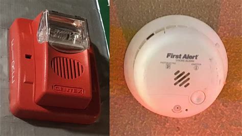 Gentex Fire Alarm Vs First Alert Smoke Alarm Youtube