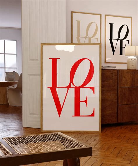 Love Printable Wall Art Love Classic Love Word Love Modern Wall