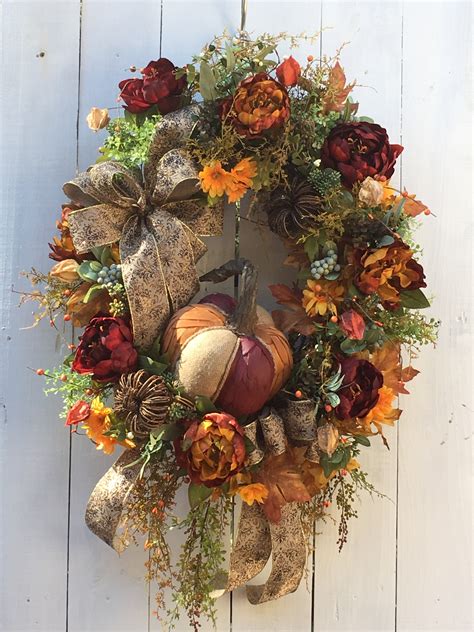 Fall Wreath Autumn Wreath Rustic Wreath Elegant Wreath Fall Door Decor