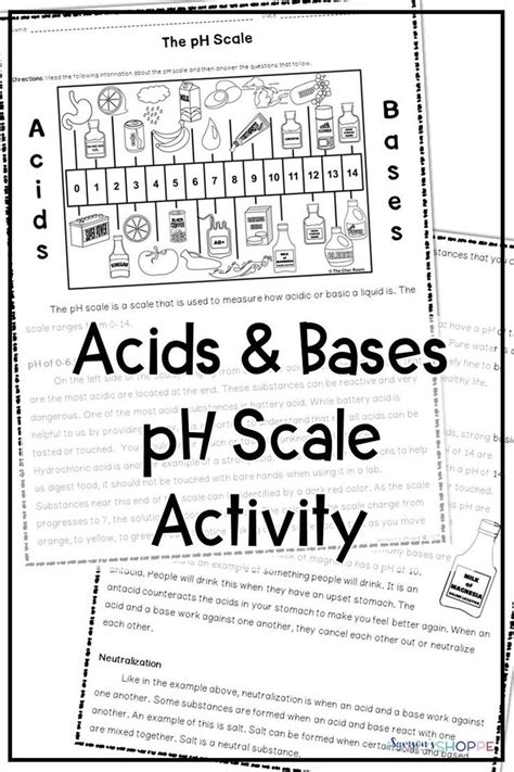 Acids Bases And The Ph Scale Worksheets