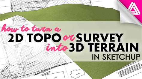 How To Turn 2d Topography Or A Survey Into 3d Terrain In Sketchup Youtube