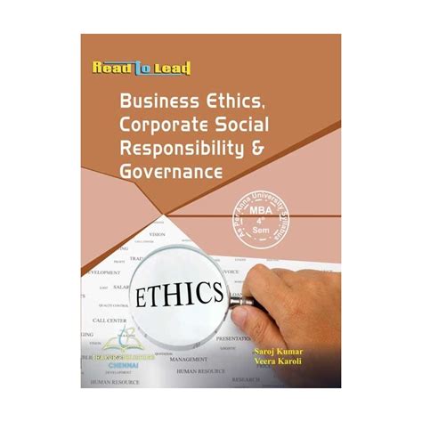 Business Ethics Corporate Social Responsibility And Governance