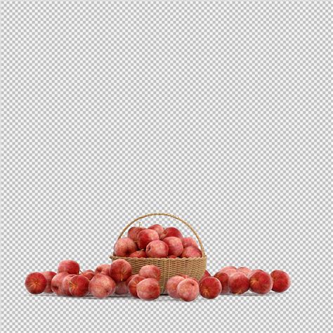 Premium Psd Nectarine 3d Render