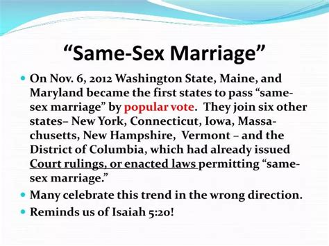 Ppt “same Sex Marriage” Powerpoint Presentation Free Download Id