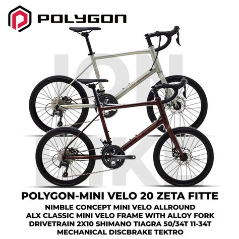 Jual Sepeda Mini Velo 20 Polygon Zeta Fitte Dropbar Roadbike Terbaru