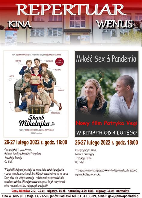 Powiat Bialski Kino Repertuar Kina Wenus W Janowie Podlaskim