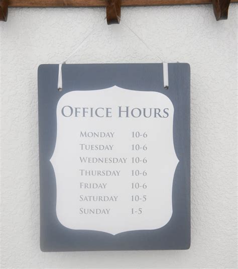 Store Or Office Hours Signage Personalized 1 Sided Sign Etsy