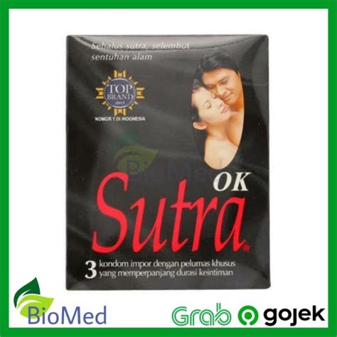 Jual KONDOM SUTRA OK HITAM Isi 3 Alat Kontrasepsi Condom Latex Impor