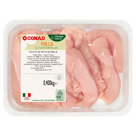 Filetti Di Petto Di Pollo 0 400 Kg Conad Online Conad