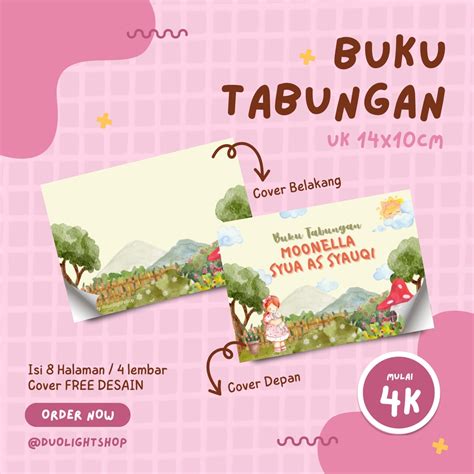 Jual Buku Tabungan Custom Shopee Indonesia