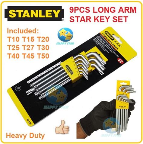 Original Pcs Stanley Long Arm Star Key Set Sets