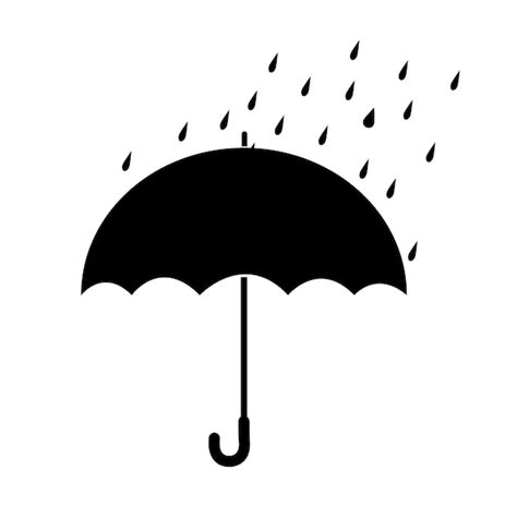 Premium Vector Simple Umbrella Icon Waterproof Rain Protection Symbol Security Concept Water