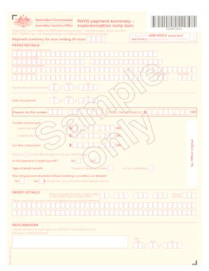 Fillable Online Ato Gov Payg Payment Summary Superannuation Lump Sum