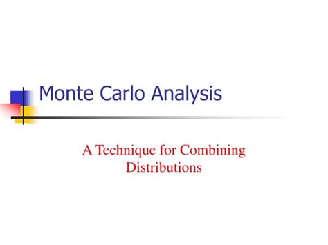 Ppt Monte Carlo Analysis For Policy Making Managing Uncertainty In